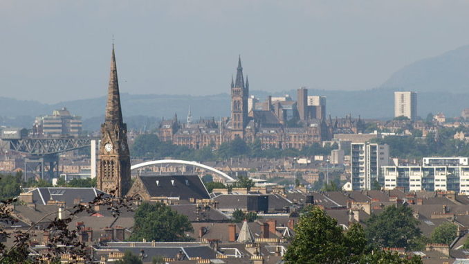 Vista de Glasgow desde Queen´s Park (Escocia, Reino Unido) Vista general de Glasgow desde Queens Park (Escocia, Reino Unido)