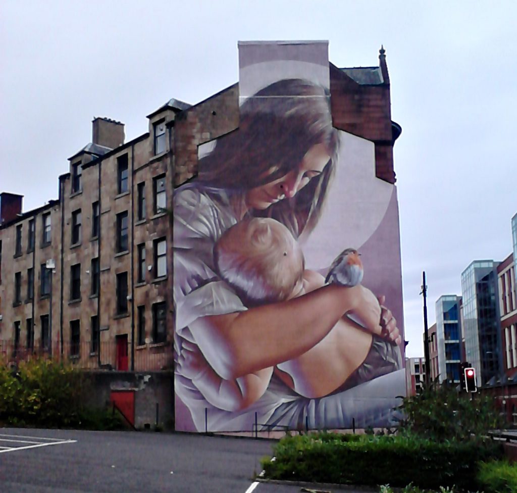 Imagen de un grafiti en la pared de un edificio en Glasgow (Escocia, Reino Unido)