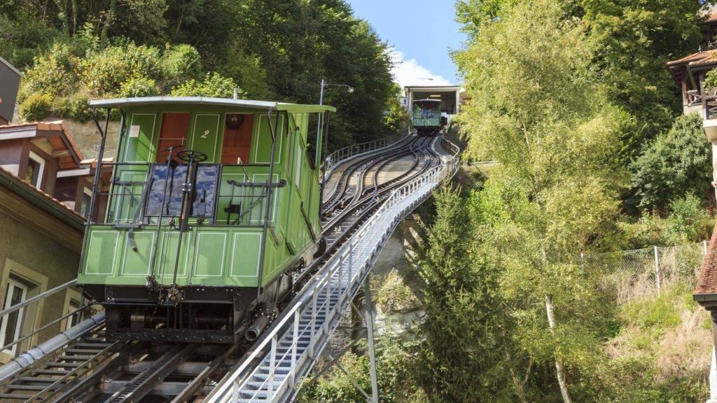 Funicular de la ciudad de Friburgo (Suiza). Autor: fribourgtourisme.ch