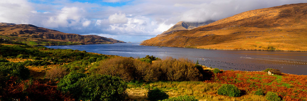 Vista de Killary, fiordo en el oeste de Irlanda, en el norte de Connemara. Autor: Turismo de Irlanda