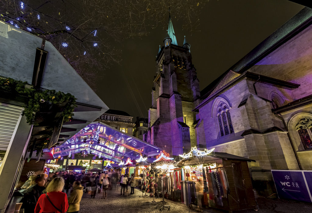 Mercadillo navideño de Lausanne (Suiza)