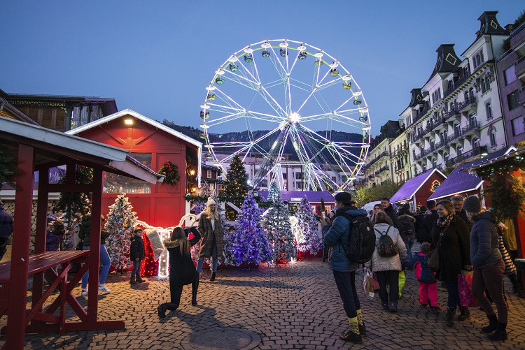 Mercadillo navideño en Suiza