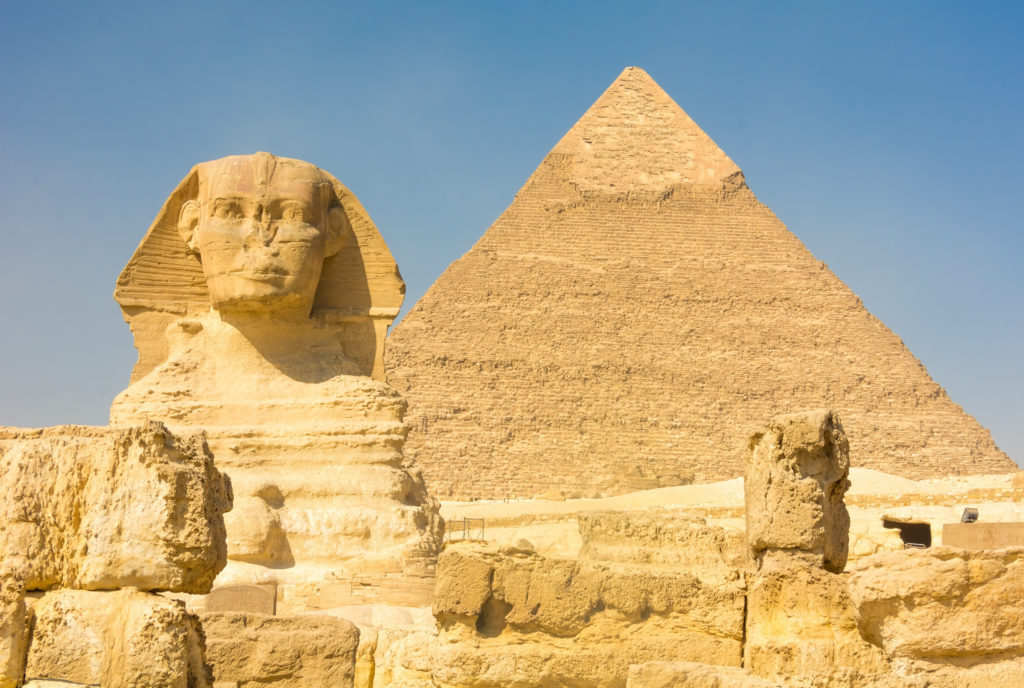 Pirámides y la Esfinge de Giza en Egipto