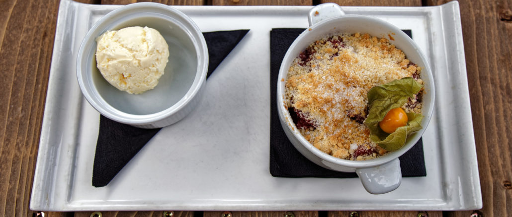 Blackberry y Apple Crumble