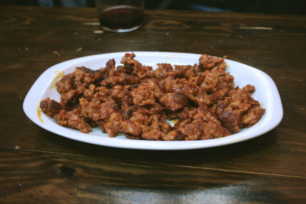 Picadillo de chorizo (tapa típica de León)