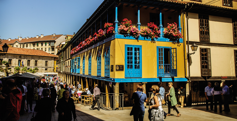 La plaza del Fontán (Oviedo, Asturias)