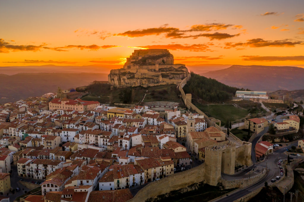 Atardecer sobre Morella (Castellón)