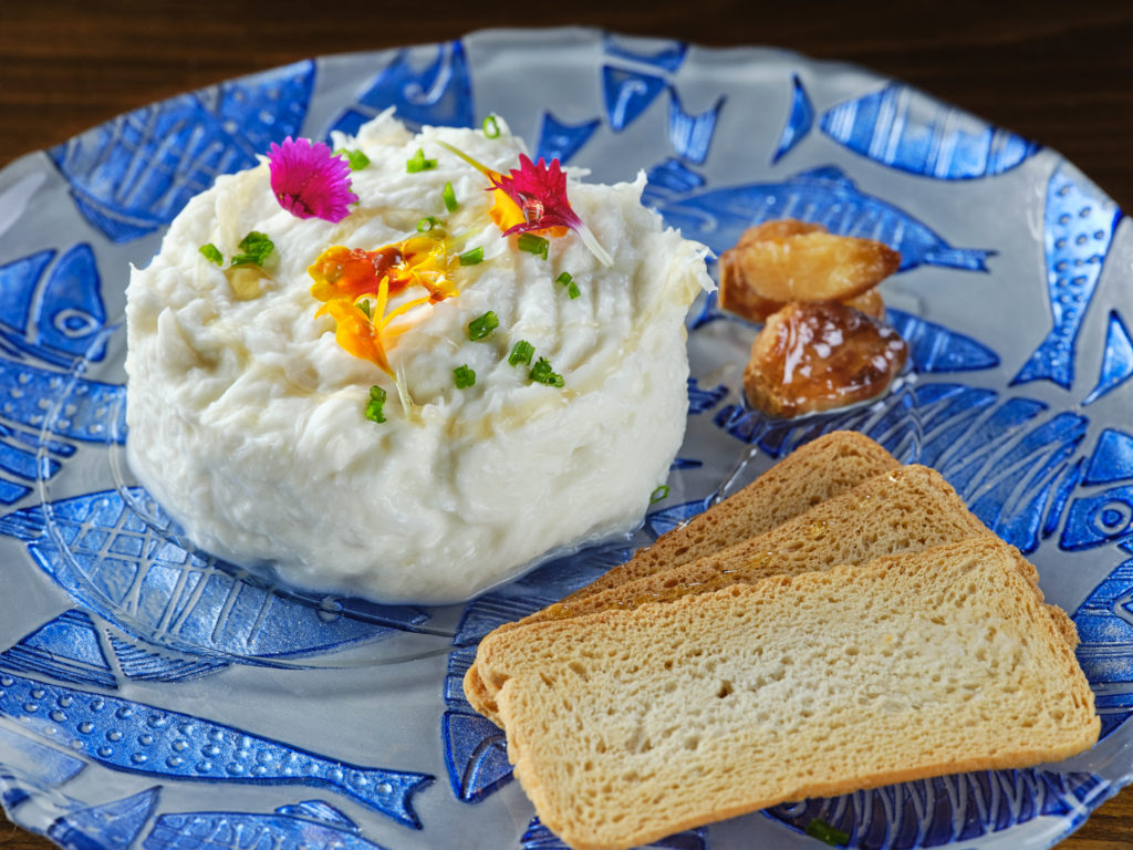 Brandada de Bacalao con ajo asado y miel