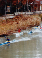 Piraguas sobre el río Tajo (Aranjuez)