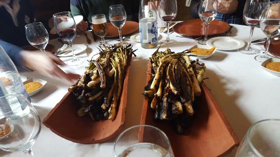 Calçots del restaurante Can Travi