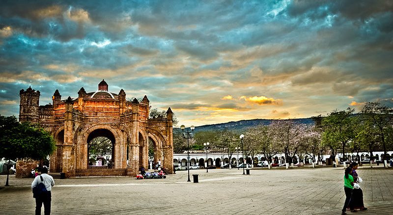 Fuente colonial en Chiapa de Corzo (México)