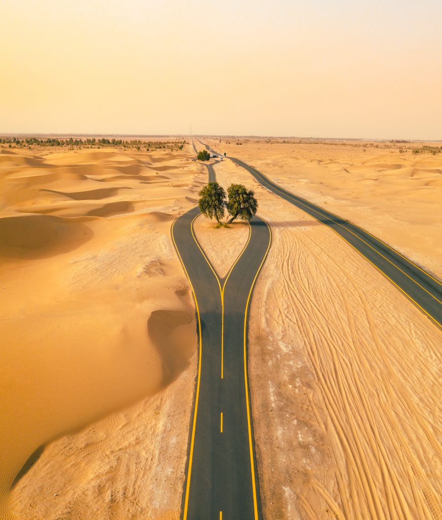Pista de Al Qudra, en el desierto de Dubái