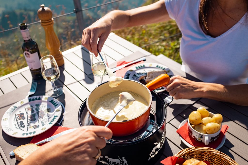 Fondue de queso en Suiza