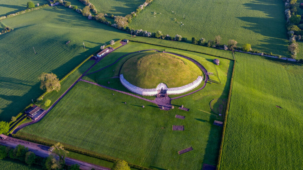 Silhouette and outline of Newgrange Monument Boyne Valley Co Meath Web Size