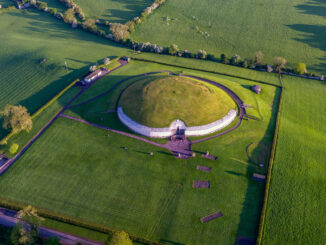 Silhouette and outline of Newgrange Monument Boyne Valley Co Meath Web Size