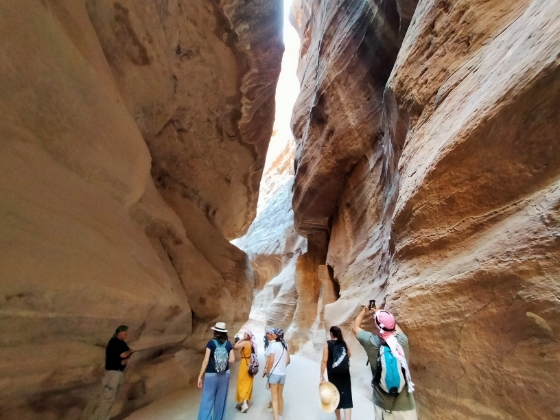 El siq el desfiladero de entrada a Petra