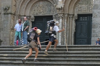El Camino concluye en Santiago de Compostela. 