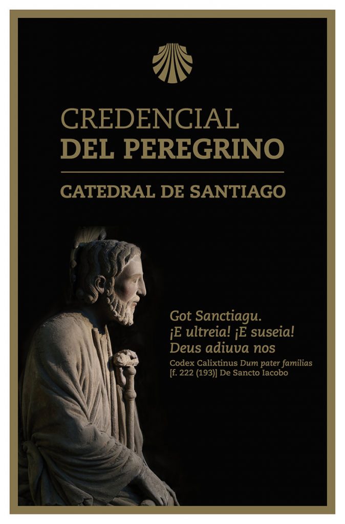 La credencial del peregrino del Camino de Santiago.
