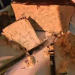 Algunas de la piezas de queso que se degustaron durante la ceremonia.