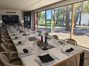 Escapada entre viñedos: paisajes idílicos, vinos ecológicos y una casa rural en LoAlto 3 Salón de la Casa rural de Bodegas LoAlto (Utiel-Requena). Imagen: SQV